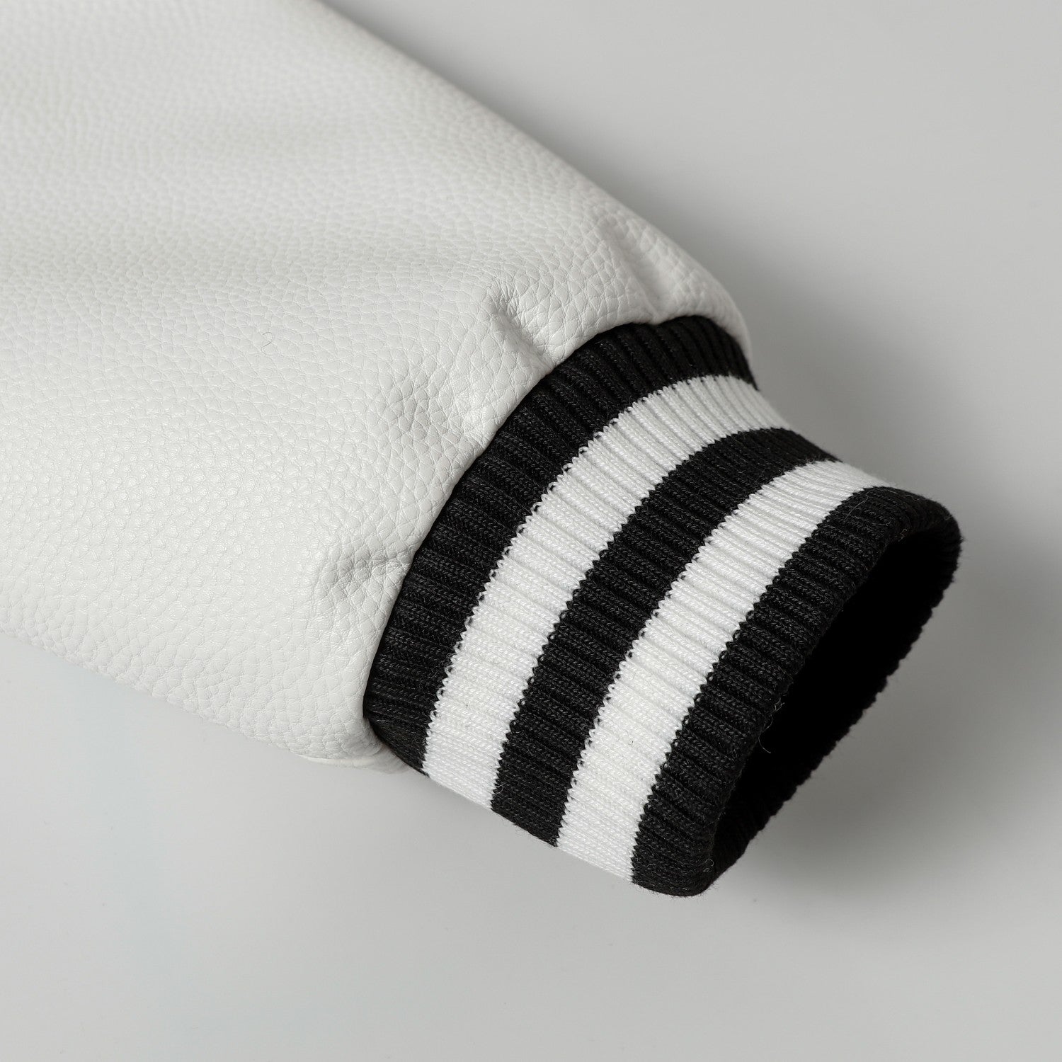 Chrome-Hearts Layered Cross Varsity Jacket - Black White Street Style Outerwear 2208