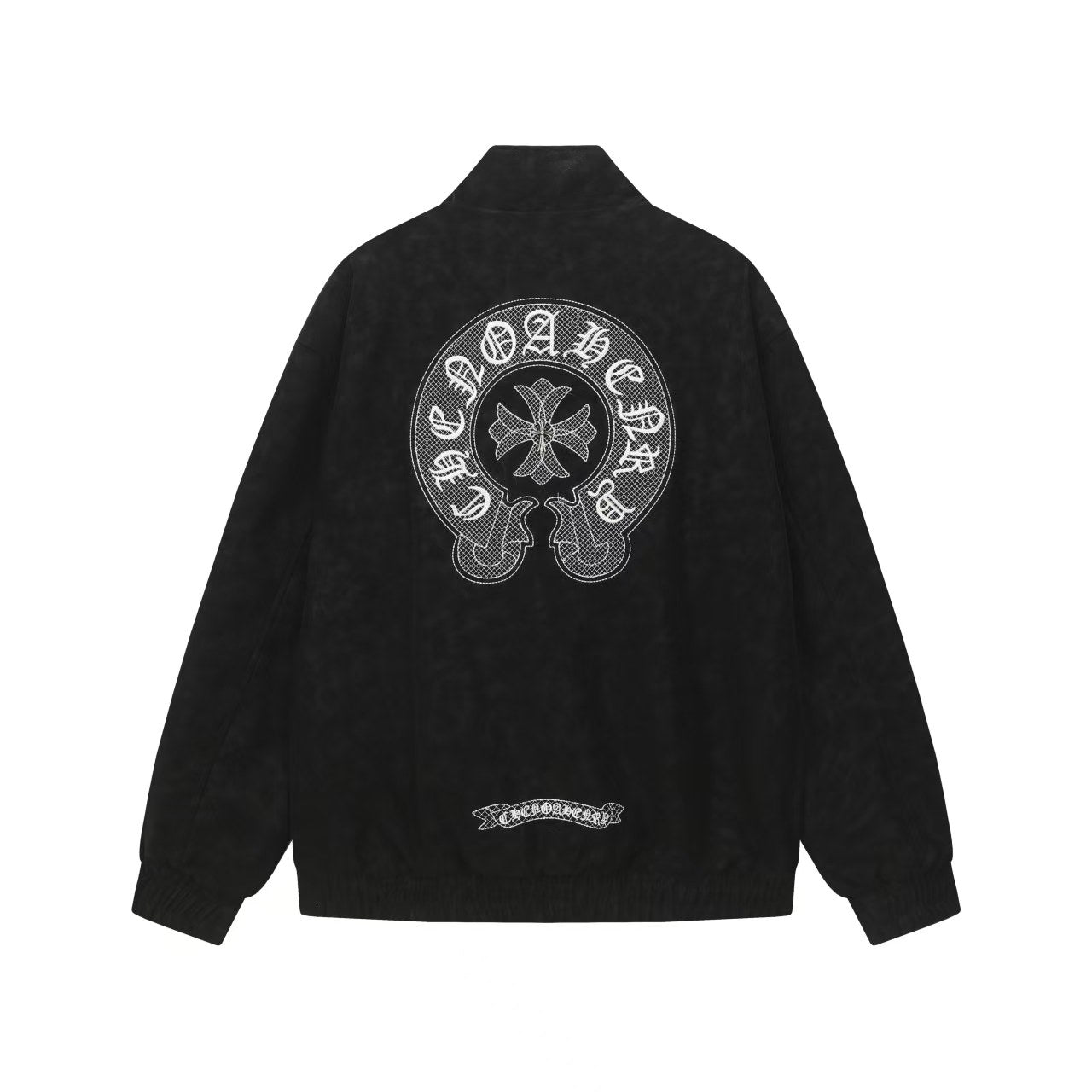 Chrome-Hearts Horseshoe Cross Jacket - Black Street Embroidered Coat 8800