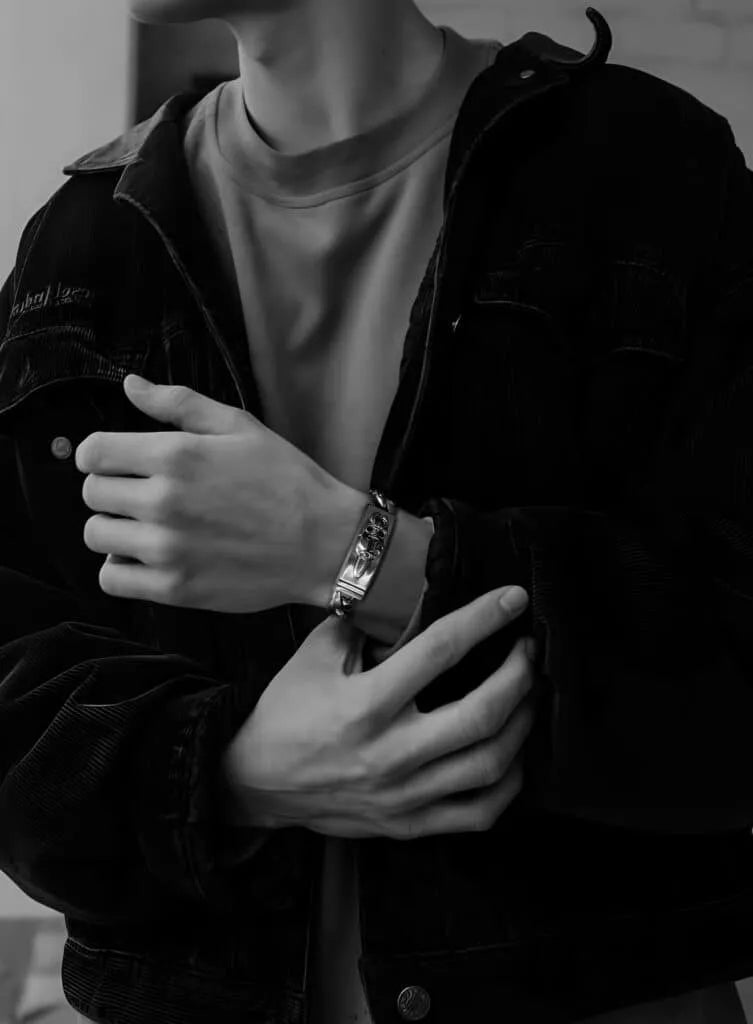 Chrome-Hearts DAGGER ID FANCY LINK CLIP BRACELET -6