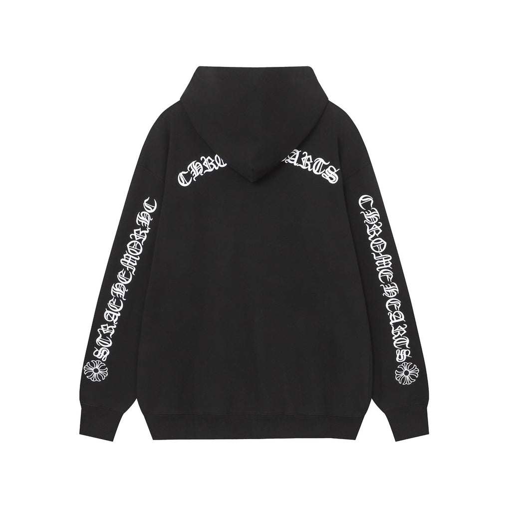 CHH Chrome Heart Hoodie Chrome Heart Sanskrit embroidered hooded sweater cardigan