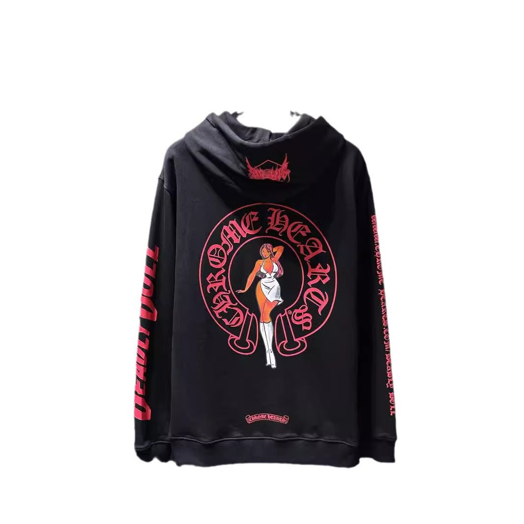 CHH Chrome Heart Hoodie Crowe High Street Trendy Pullover Hooded Sweater